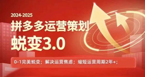 2024-2025拼多多运营策略蜕变3.0，0~1完美蜕变，解决信息焦虑-整合资源网