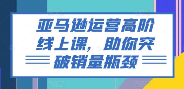 亚马逊运营高阶线上课，助你突破销量瓶颈-秀人资源网