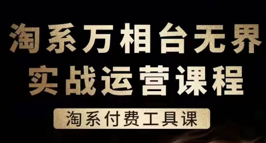 淘系万相台无界实战运营课，淘系付费工具课-秀人资源网