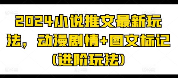 2024小说推文最新玩法，动漫剧情+图文标记(进阶玩法)-整合资源网