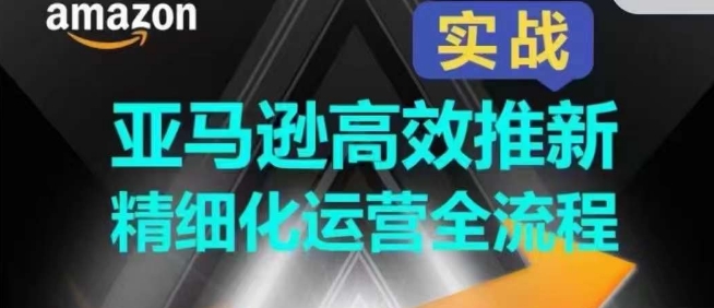 亚马逊高效推新精细化运营全流程，全方位、快速拉升产品排名和销量!-整合资源网