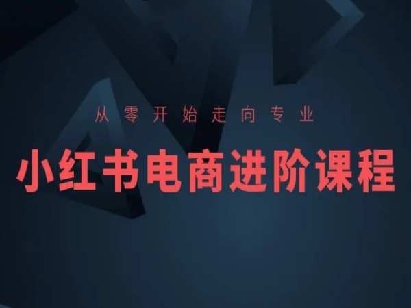 从零开始走向专业，小红书电商进阶课程-秀人资源网