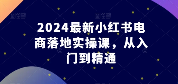 2024最新小红书电商落地实操课，从入门到精通-秀人资源网