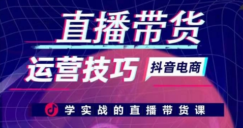 直播带货运营技巧，学实战的直播带货课-整合资源网