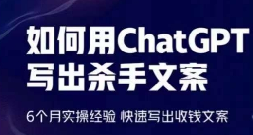 如何用ChatGPT写出杀手文案，6个月实操经验，快速写出收钱文案-整合资源网