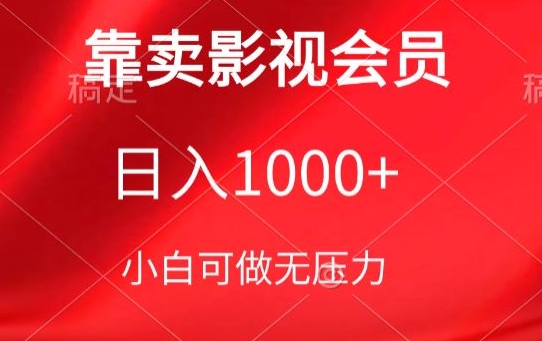 靠卖影视会员，日入1000+，落地保姆级教程，新手可学【揭秘】-整合资源网