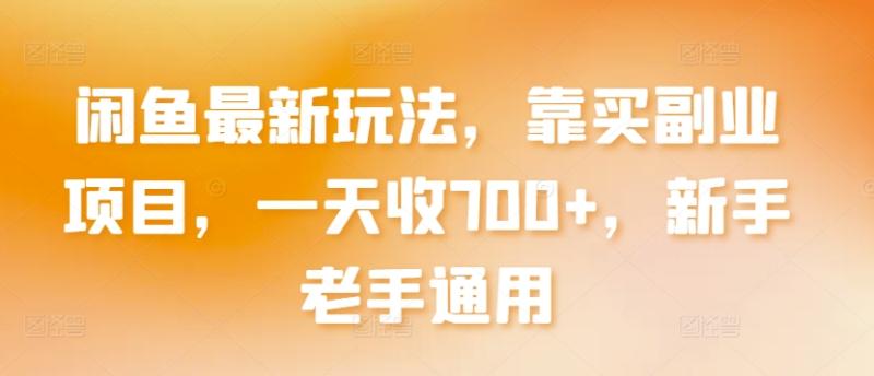 闲鱼最新玩法，靠买副业项目，一天收700+，新手老手通用【揭秘】-整合资源网
