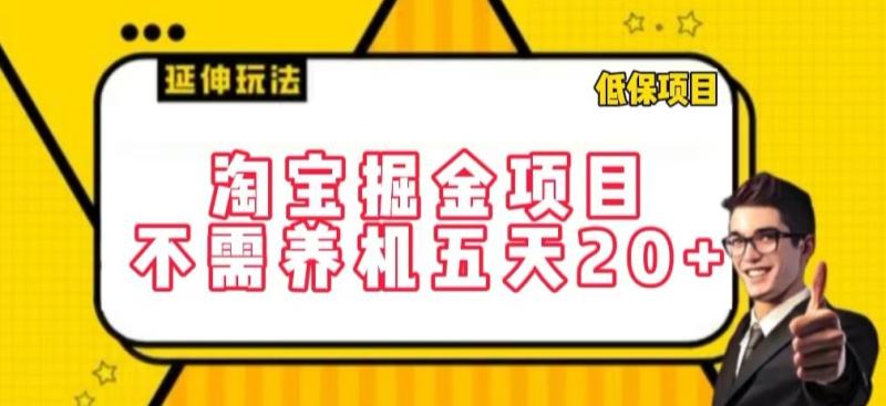 淘宝掘金项目，不需养机，五天20+，每天只需要花三四个小时【揭秘】-秀人资源网