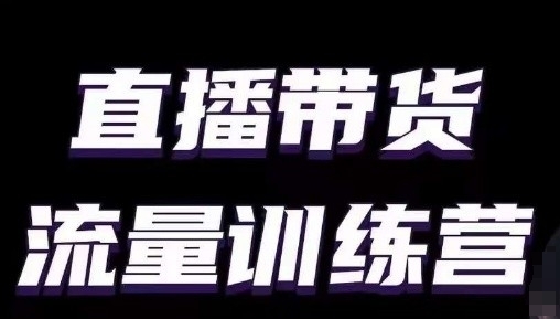 直播带货流量训练营，小白主播必学直播课-秀人资源网