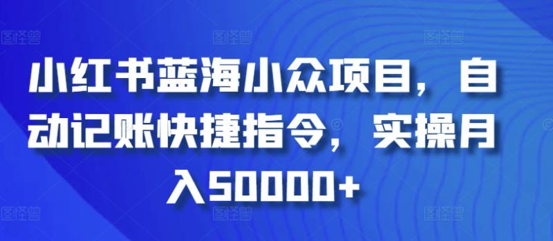 小红书蓝海小众项目，自动记账快捷指令，实操月入50000+【揭秘】-秀人资源网
