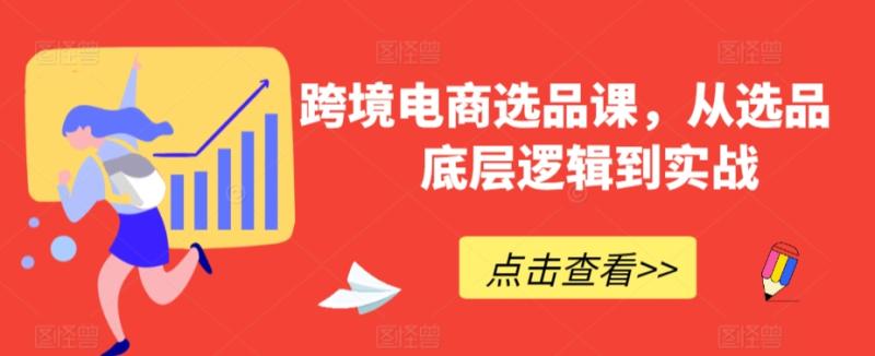 跨境电商选品课，从选品到底层逻辑到实战-整合资源网