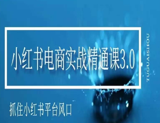 小红书电商实战精通课3.0，抓住小红书平台的风口，不错过有一个赚钱的机会-秀人资源网