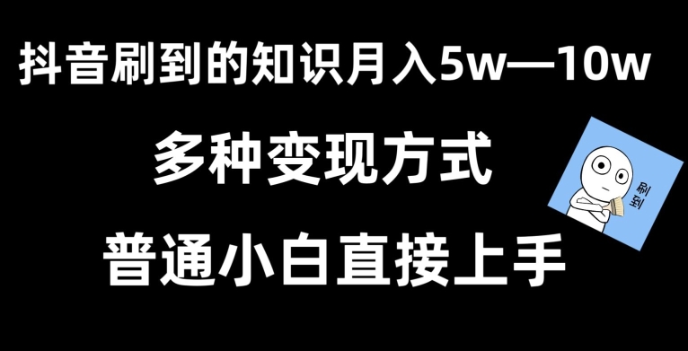 抖音刷到的知识，每天只需2小时，日入2000+，暴力变现，普通小白直接上手【揭秘】-秀人资源网