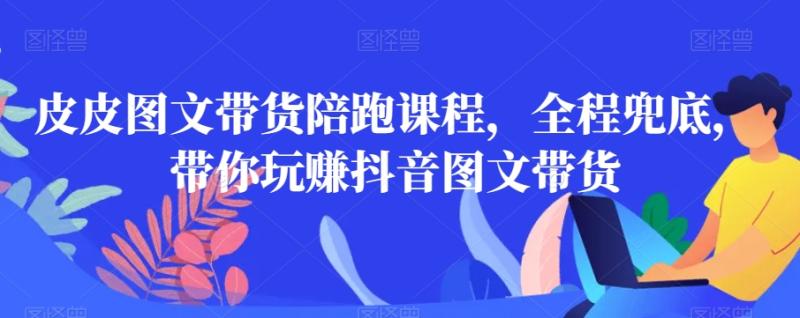 皮皮图文带货陪跑课程，全程兜底，带你玩赚抖音图文带货-整合资源网