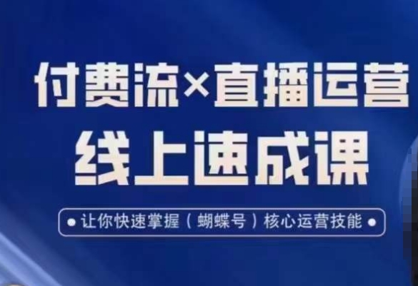 视频号付费流实操课程，付费流✖️直播运营速成课，让你快速掌握视频号核心运营技能-整合资源网