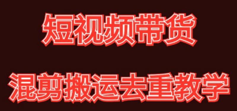 混剪去重短视频带货玩法，混剪搬运简单过原创思路分享-秀人资源网