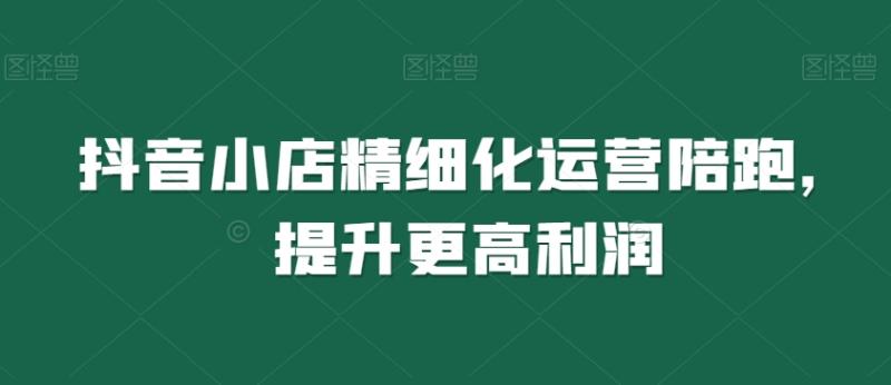 抖音小店精细化运营陪跑，提升更高利润-秀人资源网
