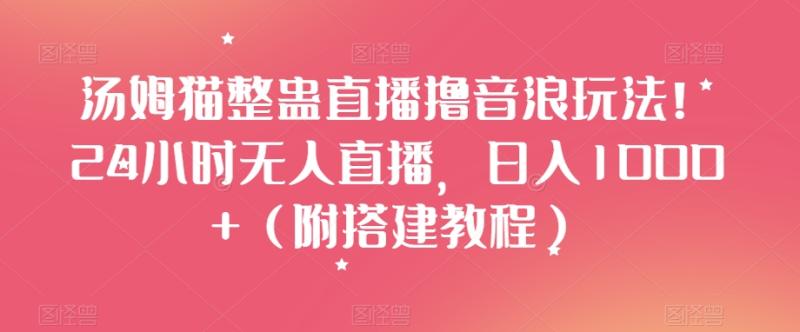 汤姆猫整蛊直播撸音浪玩法！24小时无人直播，日入1000+（附搭建教程）【揭秘】-秀人资源网