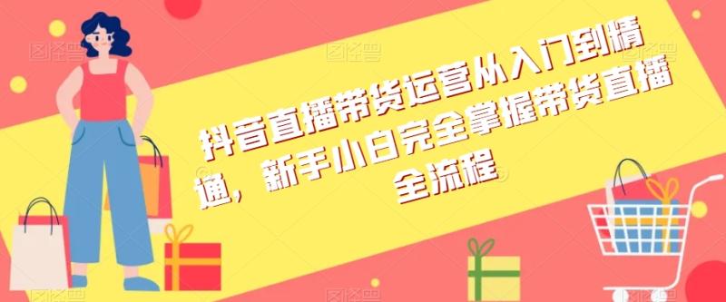 抖音直播带货运营从入门到精通，新手小白完全掌握带货直播全流程-整合资源网