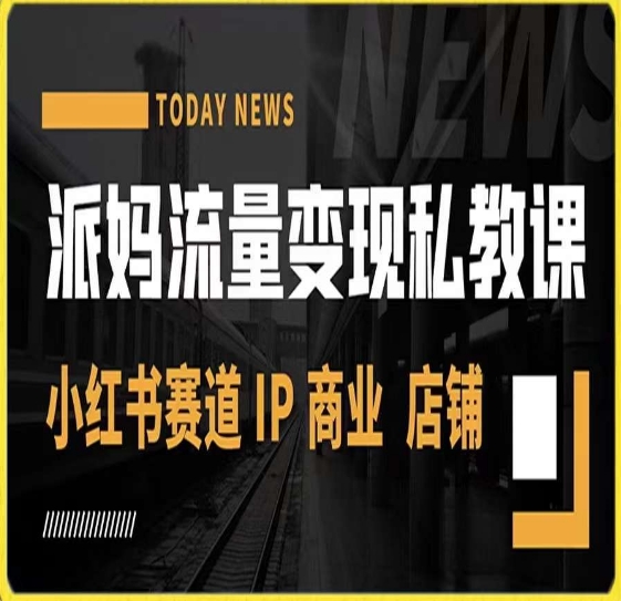 派妈流量变现私教课，小红书赛道IP  商业  店铺-秀人资源网