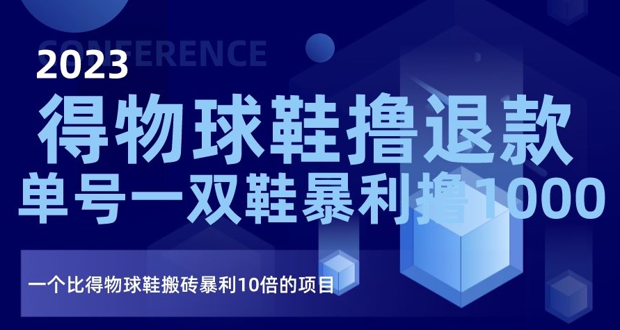 2023得物球鞋撸退款，单号一双鞋暴利撸1000，一个比得物球鞋搬砖暴利10倍的项目【揭秘】-整合资源网