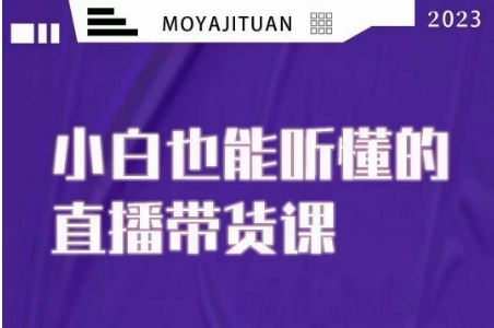 大威本威·能听懂的直播带货课，小白也能听懂，20节完整-秀人资源网