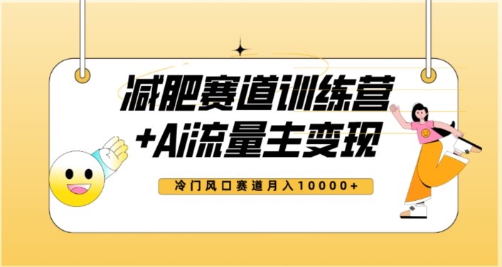 全新减肥赛道AI流量主+训练营变现玩法教程，蓝海冷门赛道小白轻松上手，月入10000+【揭秘】-秀人资源网
