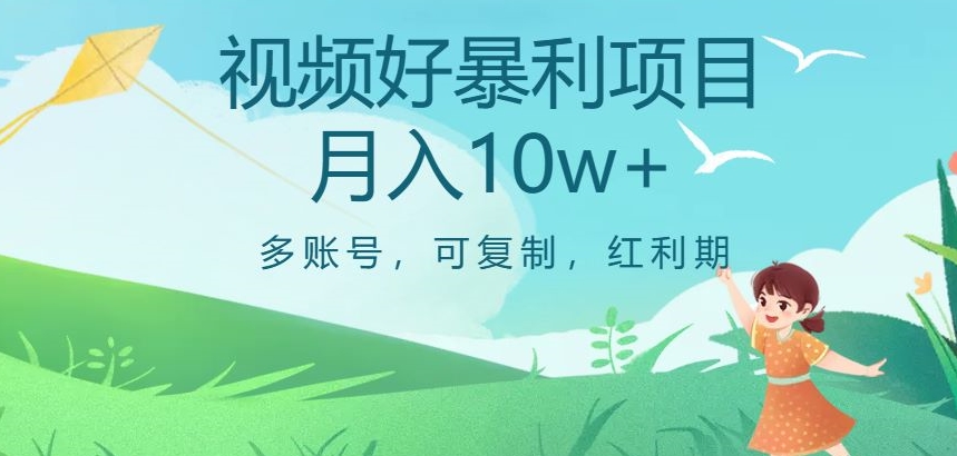 视频号暴利项目，多账号，可复制，红利期，月入10w+【揭秘】-秀人资源网