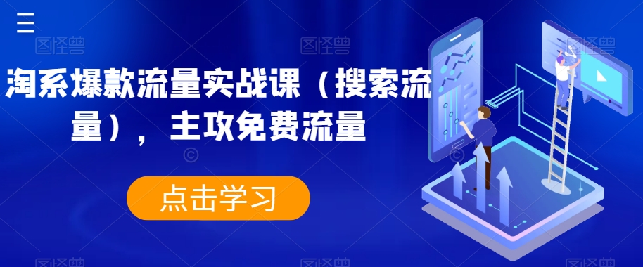 淘系爆款流量实战课（搜索流量），主攻免费流量-秀人资源网