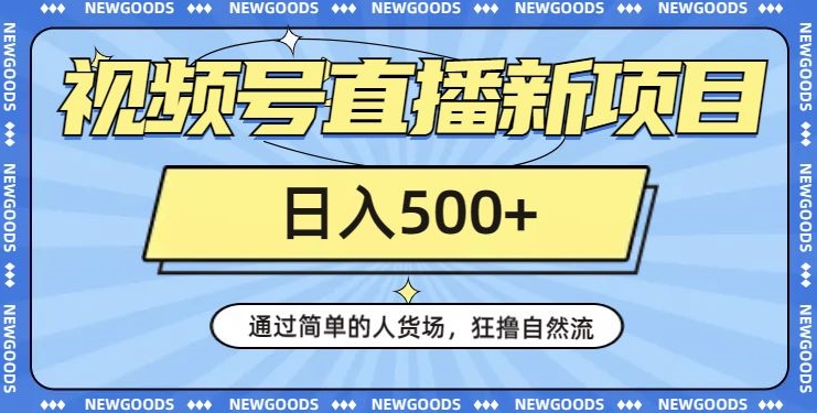 视频号直播新项目，通过简单的人货场，狂撸自然流，日入500+【260G资料】-秀人资源网