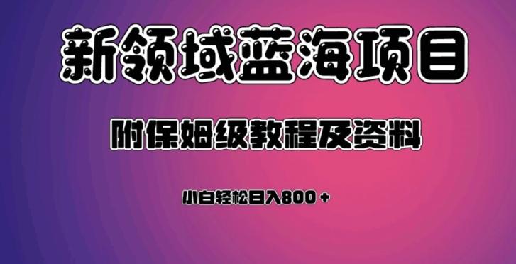 虚拟资源蓝海领域新项目，轻松日入800＋，附保姆级教程及资料-整合资源网