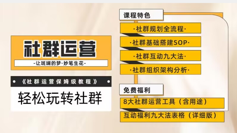 【社群运营】保姆式教程：九大互动法，八款社群运营工具助你轻松玩转社群【揭秘】-秀人资源网