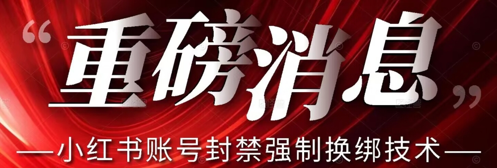 【最新】小红书账号封禁强制换绑技术可日赚300-秀人资源网