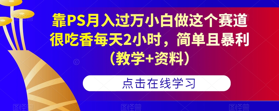 靠PS月入过万小白做这个赛道很吃香每天2小时，简单且暴利（教学+资料）-整合资源网