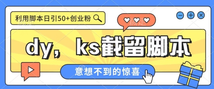 全网首发抖音快手全自动直播间截留创业粉，全行业精准粉技术【脚本+教程】-秀人资源网