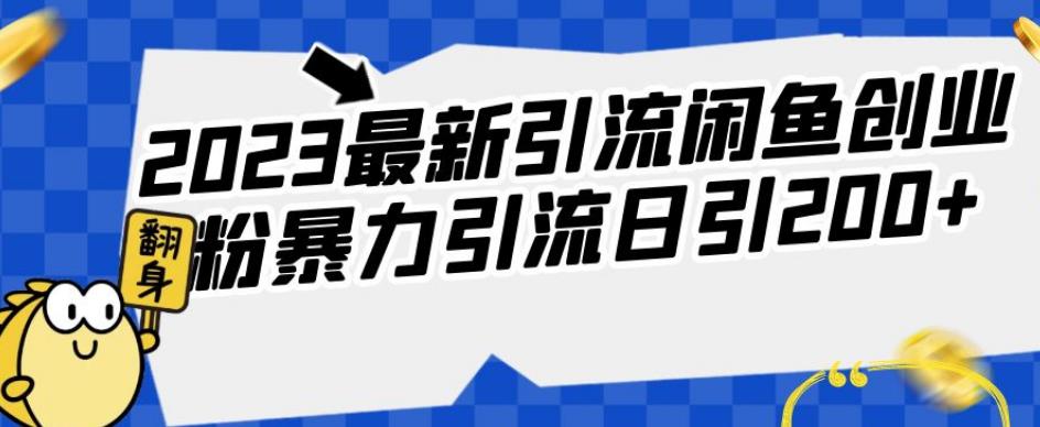 2023最新引流闲鱼创业粉暴力引流日引200+【揭秘】-秀人资源网
