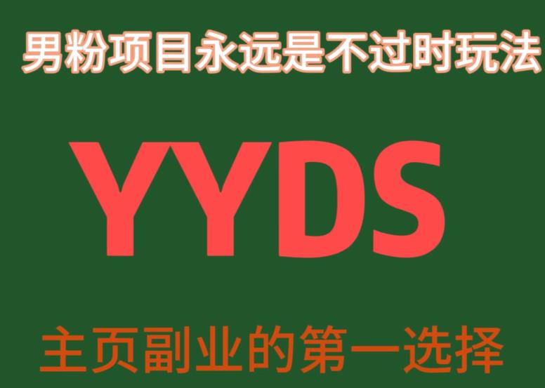 YYDS男粉项目永远是不过时玩法，主业副业的第一选择【揭秘】-秀人资源网