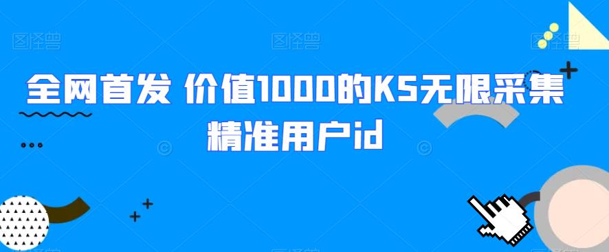 全网首发 价值1000的KS无限采集精准用户id-秀人资源网