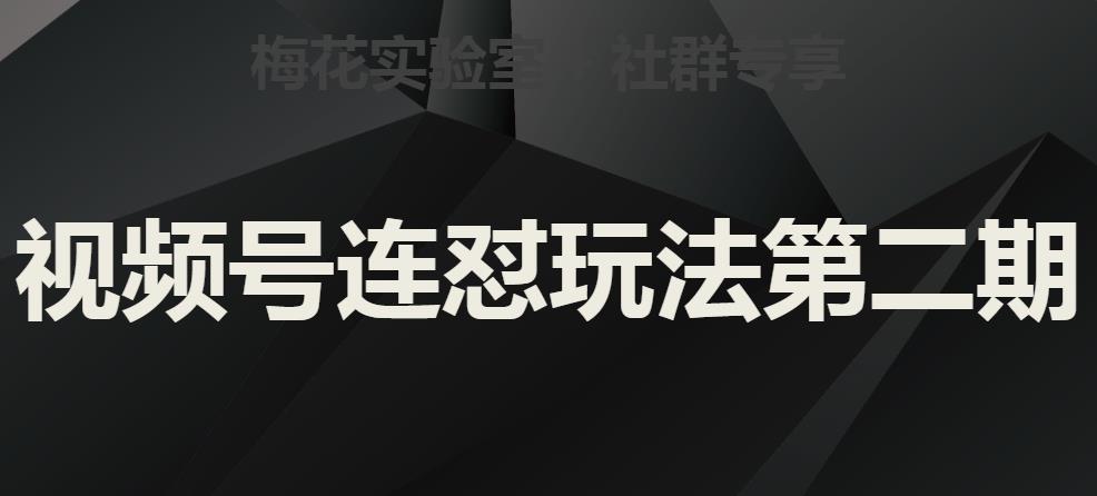 梅花实验室社群视频号连怼玩法第二期，实操讲解全部过程-秀人资源网