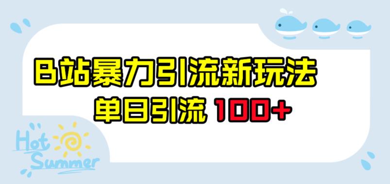 B站暴力引流新玩法，单日引流100+【揭秘】-整合资源网