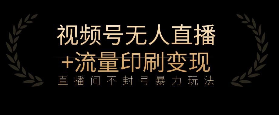 全网首发视频号不封号无人直播暴利玩法+流量印刷机变现，日入1000+【揭秘】-秀人资源网
