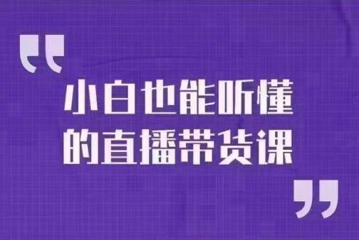 大威本威·小白也能听懂的直播带货课，玩转直播带货，轻松出单-秀人资源网
