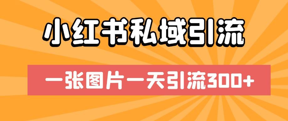 小红书私域引流，一张图片一天引流300+【揭秘】-整合资源网