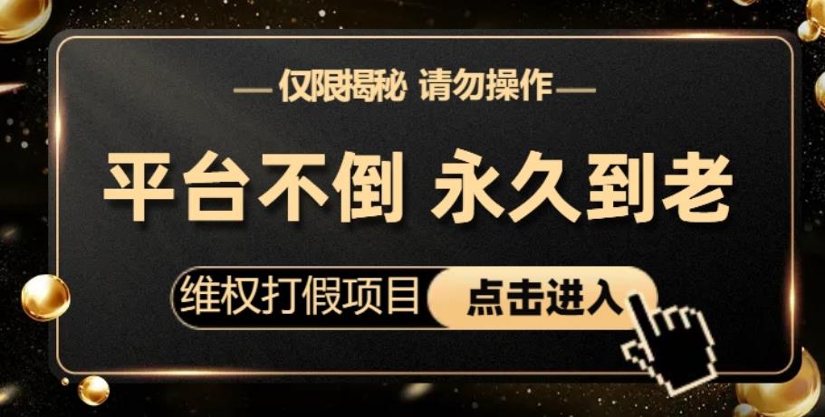 维权打假项目，电商平台不倒，项目长久到老，零投入，高回报，日入1000+（仅揭秘，勿操作）-秀人资源网