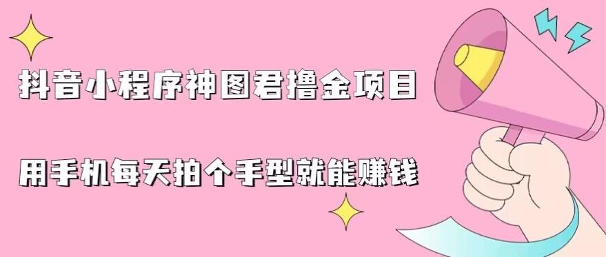 抖音小程序神图君撸金项目，用手机每天拍个手型挂载一下小程序就能赚钱【揭秘】-秀人资源网