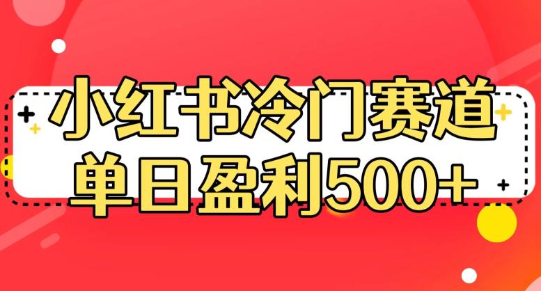 小红书冷门赛道，单日盈利500+【揭秘】-秀人资源网