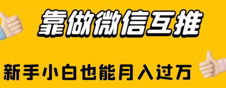 靠做微信互推，新手小白也能月入过万【揭秘】-秀人资源网