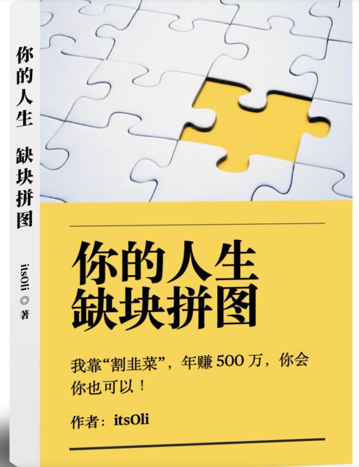 某高赞电子书《你的人生，缺块拼图——我靠“割韭菜”，年赚500万，你会你也可以》-整合资源网