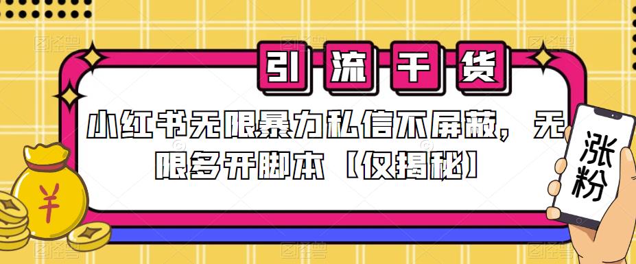小红书无限暴力私信不屏蔽，无限多开脚本【仅揭秘】-整合资源网