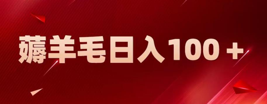 新平台零撸薅羊毛，一天躺赚100＋，无脑复制粘贴【揭秘】-秀人资源网
